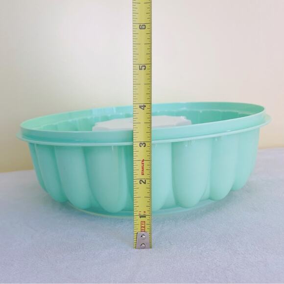 Vintage 3pc Tupperware Jello Mold Ring Bowl Mint Green, Ice, 1201 1202 1203 - Picture 6 of 8